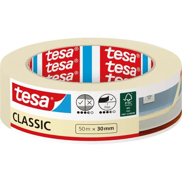 tesa Classic 52805 Ruban de masquage 30 mm x 50 m