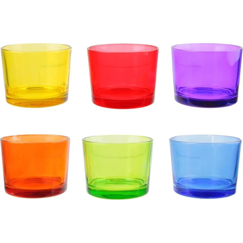 NUANCE – Lot de 6 verres à eau colorés 16cl