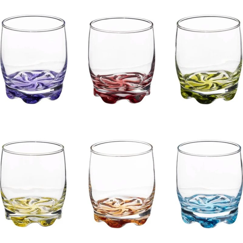 Tin'Eau Lot de 6 Gobelets Bas Multicolores 31cl