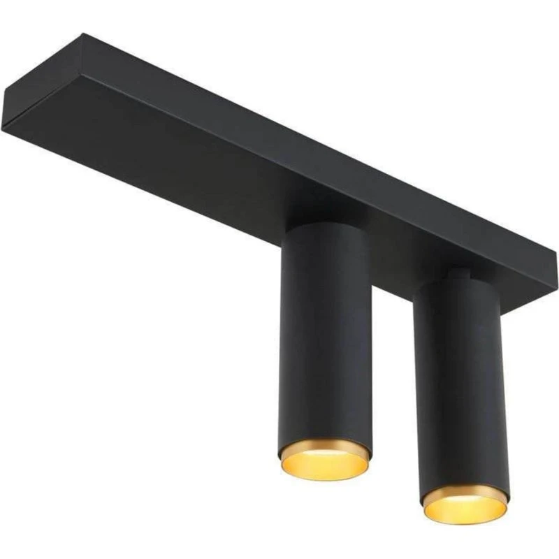 Loom Design X-Beam Double Plafonnier Noir et Or