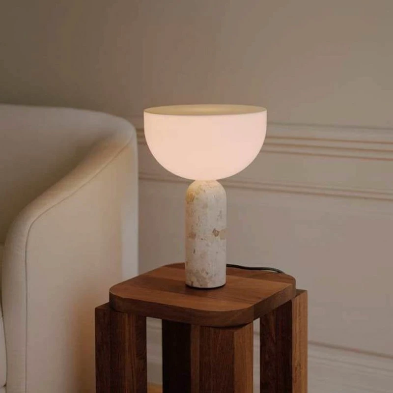 Lampe à poser New Works Kizu Small, Marbre Beige, E14