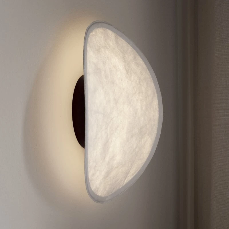 New Works Tense Applique murale LED, blanc/noir, Ø 35 cm