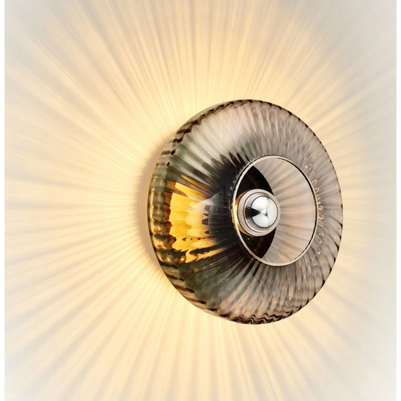 Design By Us Applique Murale New Wave Optic Fumé Ø26 cm