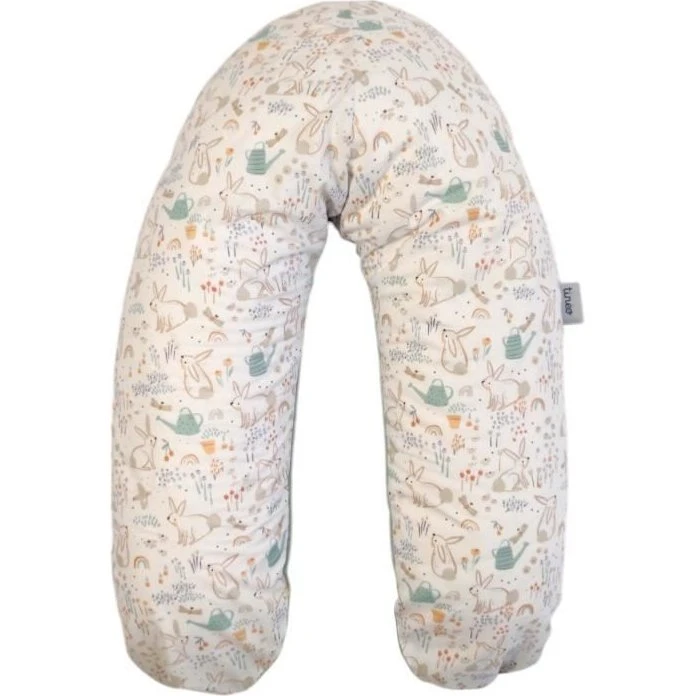 Tineo Coussin Maternité Ergonomique Vert Sauge Lapins