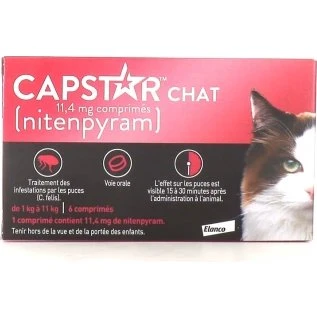Capstar Chat 11,4 mg x 6 comprimés