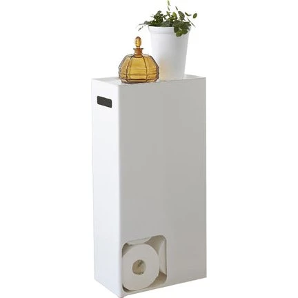 Yamazaki Petit meuble rangement papier toilette noir