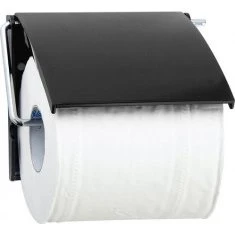MSV Porte-Rouleau Papier WC Noir 13x15x115cm
