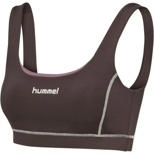 Hummel Pulse Retro Brassière de Sport Marron - Soutien Moyen
