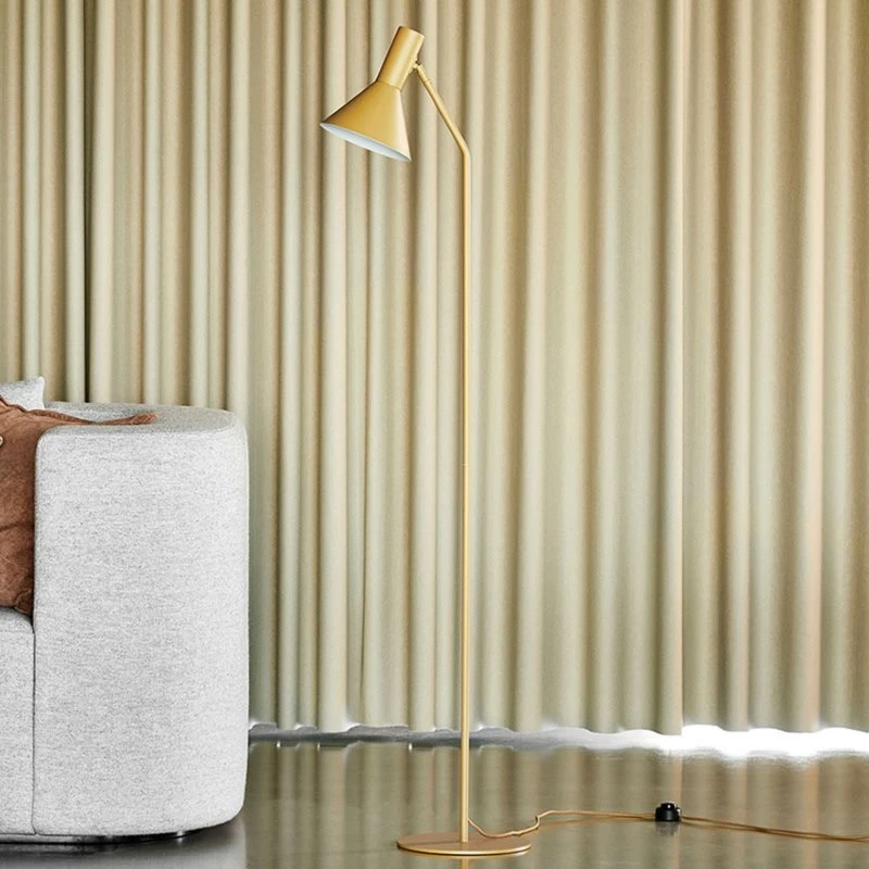 FRANDSEN Lampe sur pied Lyss, marron clair, métal, 150 cm