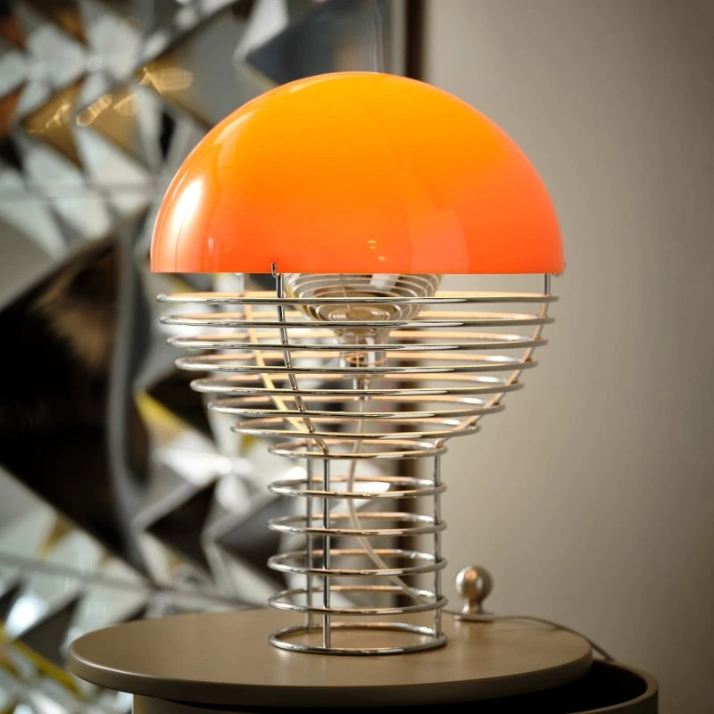 Lampe à poser VERPAN Wire Small Orange et Chrome