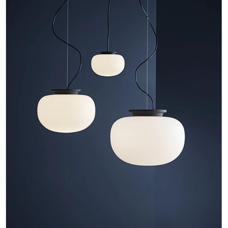 Frandsen Supernate Suspension Ø38 Blanc Opale/Noir