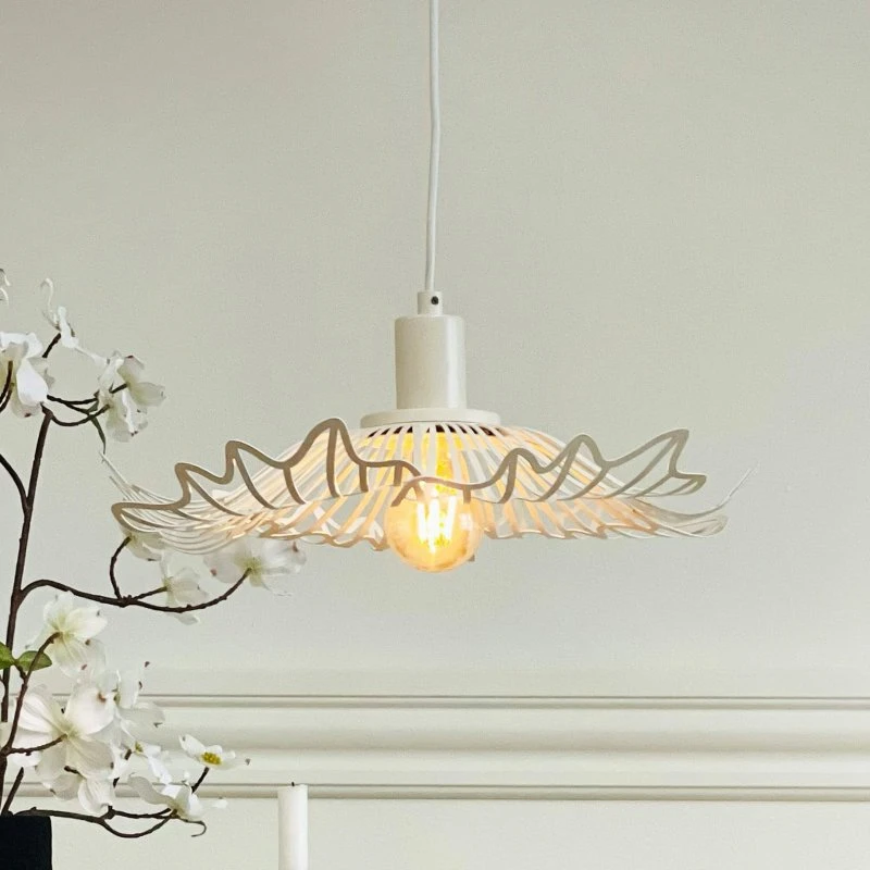 Dyberg Larsen Suspension Flora Small Blanc Perle - 40 cm