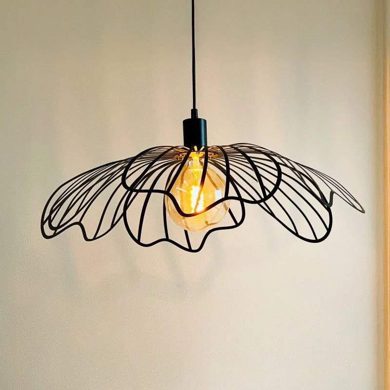 Dyberg Larsen Suspension Blumen Noir Mat - Ø 60 cm