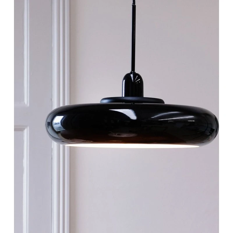 Dyberg Larsen Suspension Planet Noir/Noir - Métal et Bois - Ø 40 cm