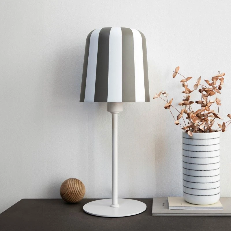 Dyberg Larsen Gry Lampe de Table Gris/Blanc