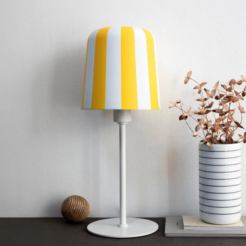 Dyberg Larsen Gry Lampe de Table Jaune et Blanche