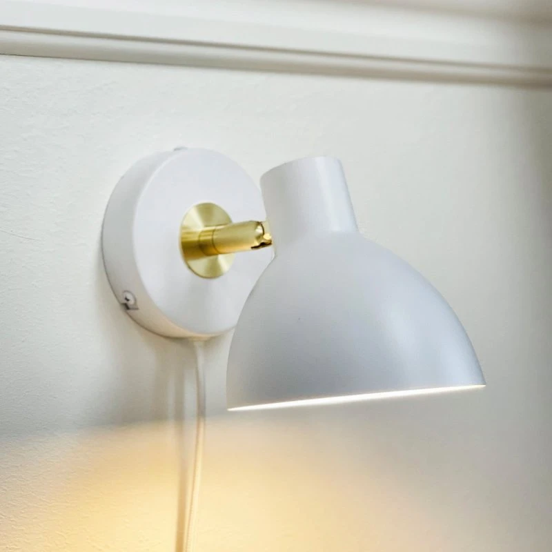 Dyberg Larsen Applique Murale Lilje Blanc et Laiton