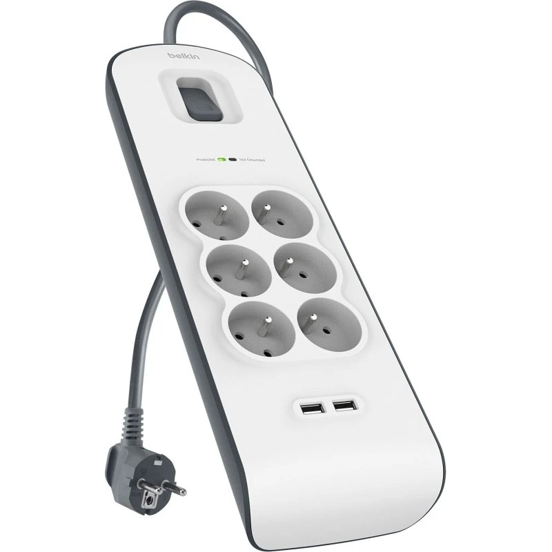 Belkin BSV604 - Multiprise Parafoudre 6 Prises + 2 USB