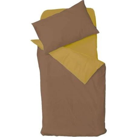 Ptit Dodo Parure de Lit Moutarde-Brun 100x140 cm