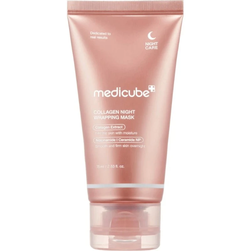 Medicube Collagen Night Wrapping Mask - Masque de nuit exfoliant, 75 ml
