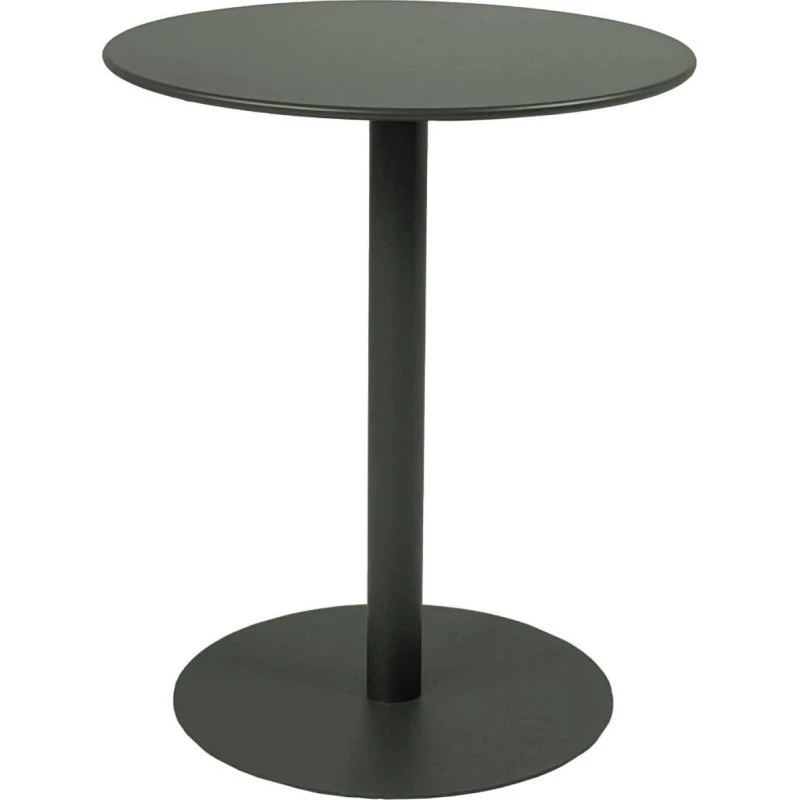 Orea Table Bistrot Ronde Acier 2 Places Kaki Ø60cm
