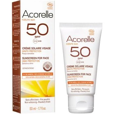 Acorelle Crème Solaire Visage SPF50 Bio