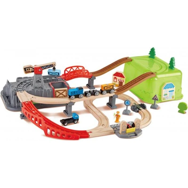 Hape Circuit de train avec boîte de rangement