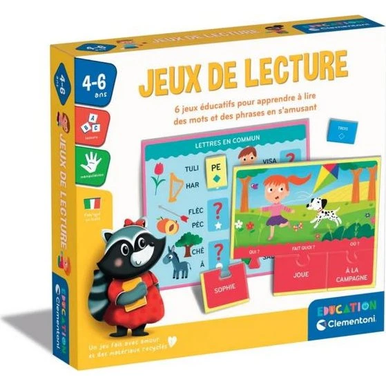 Clementoni Jeux de lecture - Coffret éducatif dès 4 ans