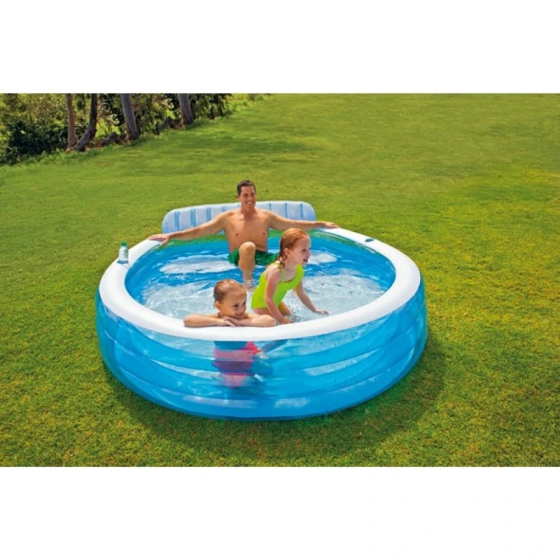 Intex Piscine Aqua Lounge 224 cm Bleu