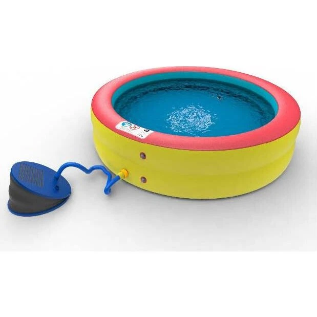 Bubble Piscine Gonflable Enfant 100x100x20 cm Bleu/Orange