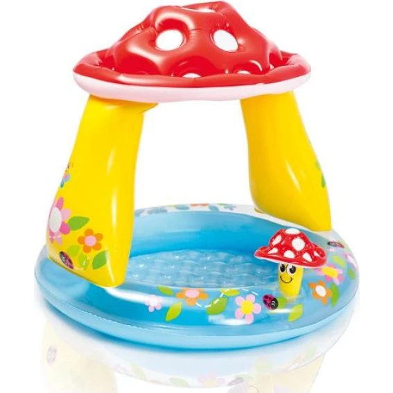 Intex Piscine Gonflable Champignon Ø102 cm Rouge