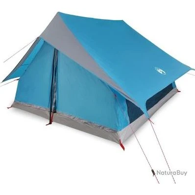 vidaXL Tente A-Frame Bleu Gris 7 Pers 315x286x200 cm