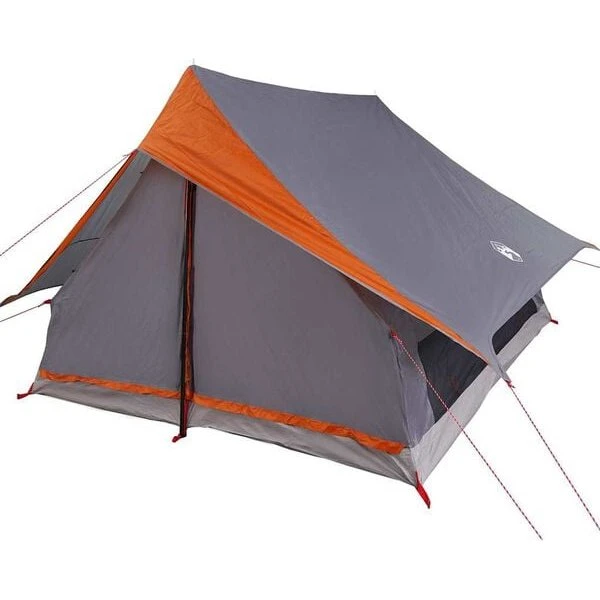 vidaXL Tente familiale Gris/Orange 315x286x200 cm