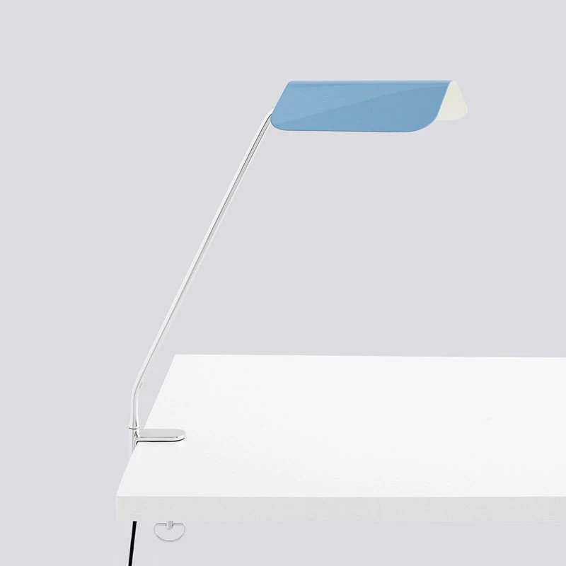 HAY Lampe à pince Apex, bleu pastel, acier, 43 cm