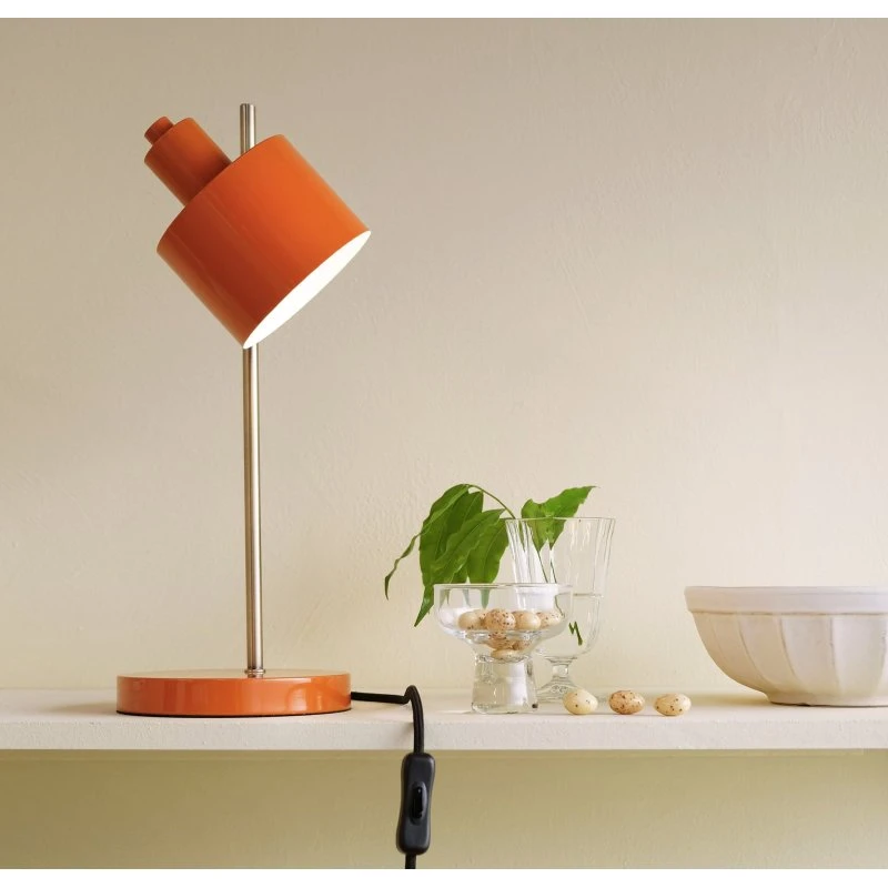 Lampe à poser Dyberg Larsen Ocean Orange et Laiton
