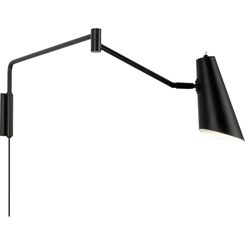 Applique murale Dyberg Larsen Noa avec bras articulé, Noir