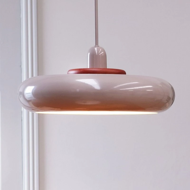 Dyberg Larsen Suspension Planet Latte - Métal et Bois - Ø 40 cm