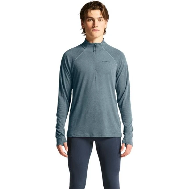 Craft Sous-maillot manches longues 1/2 zip en laine mérinos