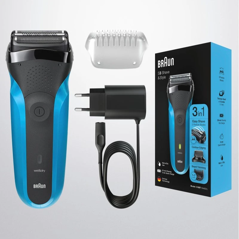Braun Series 3 310BT Rasoir Électrique Homme Bleu