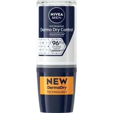 Nivea Men Derma Dry Control Anti-Perspirant 96H Roll-On 50 ml