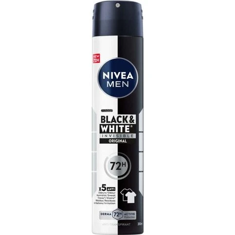 Nivea Men Déodorant Black & White 48h Spray 200ml