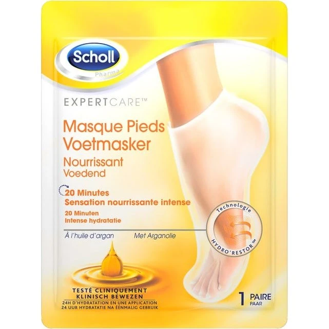Scholl Masque Pieds Nourrissant Huile d'Argan