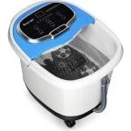 Costway Bain de Pied 15L LED 6 Rouleaux Chaleur 35-48°C Bleu