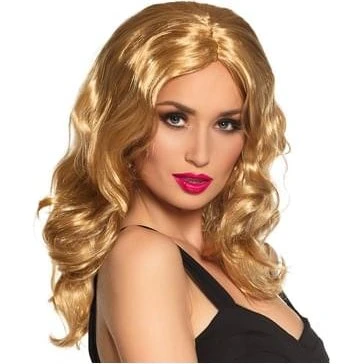 Célébrité Perruque Blonde Longue Ondulée