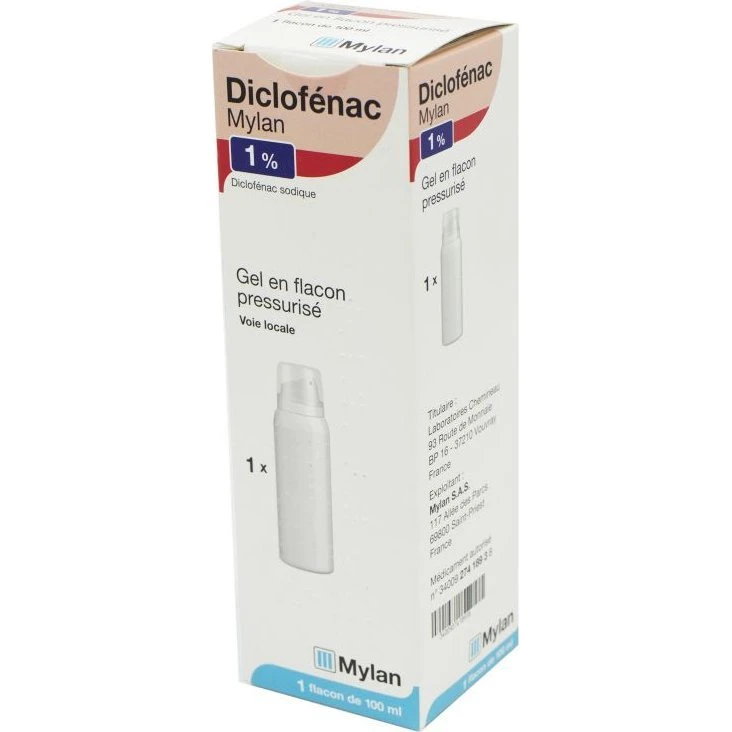 Mylan Diclofenac 1% Gel 100 ml Flacon Pressurisé