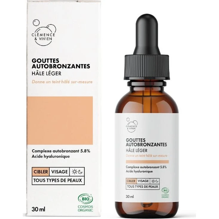 Clémence & Vivien Gouttes Autobronzantes Hâle Léger 30ml