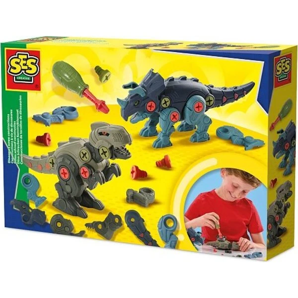 SES Kit de Construction Dinosaures - T-Rex & Tricératops