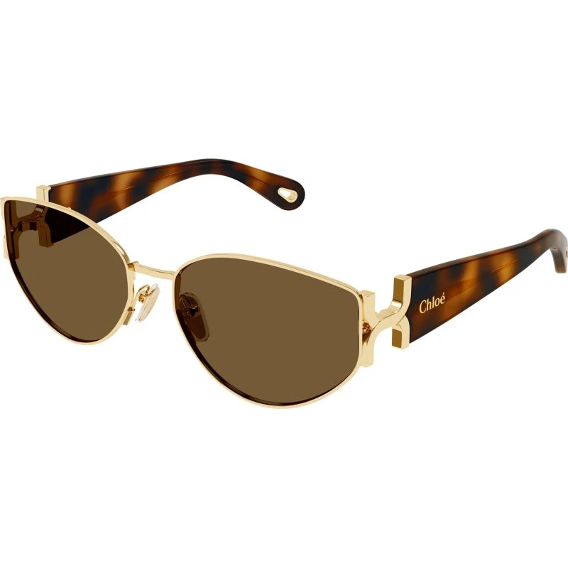 Chloé Lunettes de soleil CH0260S Or et Marron
