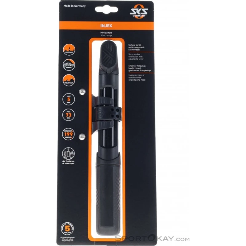 SKS Injex Pompe à Vélo 5 Bar Noir