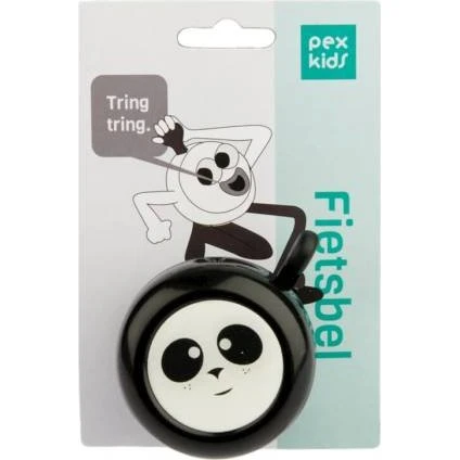 PexKids Panda Cloche de Vélo Noir/Blanc